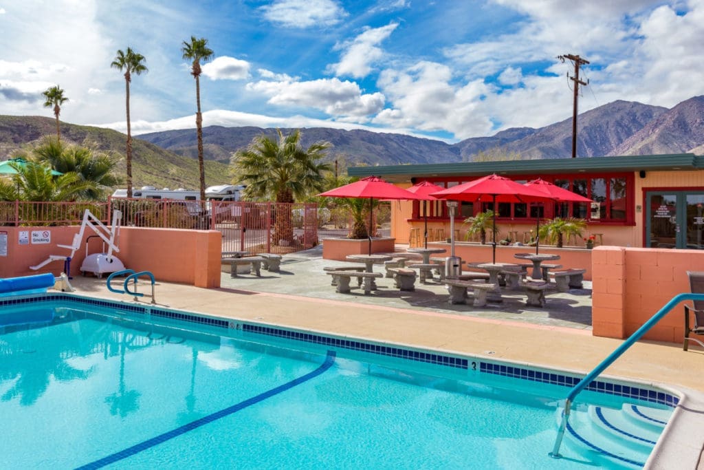 Pool at an RV Park in Borrego Springs