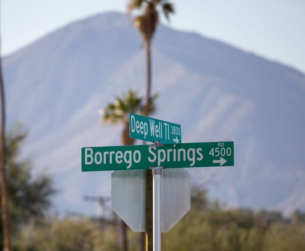 Borrego,Springs,Rd,Sign,In,Borrego,Springs,,California.,Usa - Borrego Holiday Homes long term rv parks in southern california