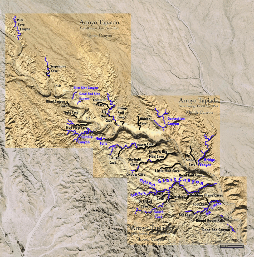 Anza Borrego Mud Caves Map
